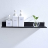 Estante flotante de pared fabricado en metal, estante de baño negro