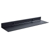 Estante flotante de pared fabricado en metal, estante de baño negro