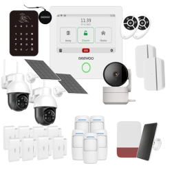 Daewoo AM505 Alarmanlage – WLAN/GSM, Touchscreen, kabellos, HD-Kamera
