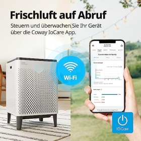 COWAY AIRMEGA 300s Luftreiniger mit GreenHEPA & IoCare App