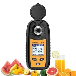 Refractómetro digital de azúcar Aicevoos Q6, Brixímetro, rango de medición 0-35 %, precisión ±0,2 %, refractómetro Brix para frutas y verduras