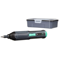 Destornillador inalámbrico Amazon Basics by SKIL de 3,6 V (4 V máx.) con juego de 34 puntas y cable USB