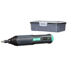 Аккумуляторная отвертка Amazon Basics by SKIL 3,6 В (макс. 4 В) с набором из 34 бит и USB-кабелем
