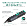 Аккумуляторная отвертка Amazon Basics by SKIL 3,6 В (макс. 4 В) с набором из 34 бит и USB-кабелем