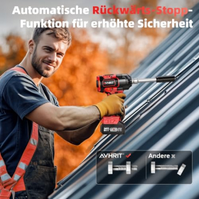 Llave de impacto inalámbrica Avrhit de 1000 Nm, 2 x 4000 mAh, sin escobillas, para neumáticos de coche y camión