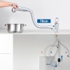 Grifo de cocina de baja presión Auralum - grifo extraíble con ducha, dos tipos de chorro y rotación de 360° para caldera