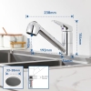 Grifo de cocina de baja presión Auralum - grifo extraíble con ducha, dos tipos de chorro y rotación de 360° para caldera