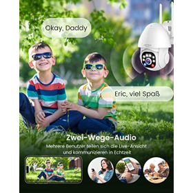 Outdoor 2K IP Camera – Night Vision, Motion Detection, Two-Way Audio, IP66