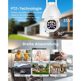 Outdoor 2K IP Camera – Night Vision, Motion Detection, Two-Way Audio, IP66