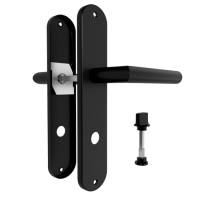AwmnSrman door handle set, door lock, black, 240x50mm