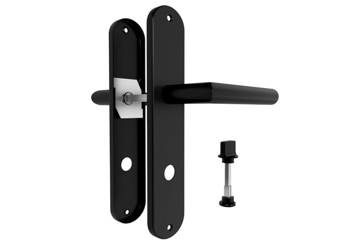 Juego de manijas de puerta AwmnSrman, cerradura de puerta, negro, 240x50 mm Juego de manijas de puerta AwmnSrman, cerradura de puerta, negro, 240x50 mm