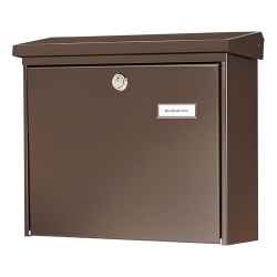 Burg-Wächter Amsterdam 867 BR steel mailbox, brown
