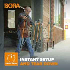 Bora Duizendpoot 2x4 for your workplace and a portable board | Sawhorse accessories for women, including folding steel pot