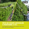 Акумуляторний тример для живоплоту RYOBI 18V One+ OPT1845, 45 см, телескопічна ручка, нахил