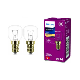 Philips Backofenlampe E14 40W, hitzebeständig bis 300°C, 2 Stück