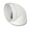 The Ventilazione CCR100B Curva 90° F/F in ABS for Aerazione Canalizzata, diameter 100 mm