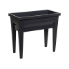 EDA – Espace Potager Veg&Table City 57 L – Zone Retention d'Eau – Pieds avec Bouchon Evacuation – 76 x 38.5 x 68 cm – Anthracite gray
