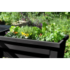 EDA – Espace Potager Veg&Table City 57 L – Zone Retention d'Eau – Pieds avec Bouchon Evacuation – 76 x 38.5 x 68 cm – Anthracite gray