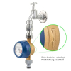 Wasserzähler mit Montagesatz für Absperrhahn, Eichstrom, Baujahr 2019