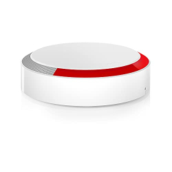 Sirena exterior Somfy 2401491 para sistema de seguridad Plug and Play, color blanco, sirena exterior de 112 dB, luz intermitente naranja, apagado automático, protección antimanipulación