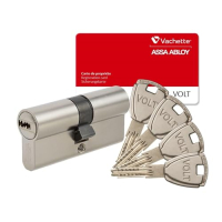 Vachette VOLT – Cylindre de Serrure 30x30 mm Nickelé, 6 Goupilles