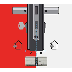 Vachette Radialis – Cilindro de cerradura extraíble de 32,5 x 42,5 mm para puertas exteriores/de entrada | Muy alta seguridad, 4 llaves no copiables, tarjeta de propiedad, acero inoxidable.