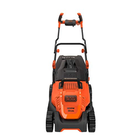 BLACK+DECKER Tondeuse Filaire 1600W, Tondeuse à Gazon Electric 38 см, 6 регулируемых по высоте 20, 30, 40, 50, 60 и 70 мм, Tondeuse с велосипедом Poignée, BEMW471BH-QS Оранжевый
