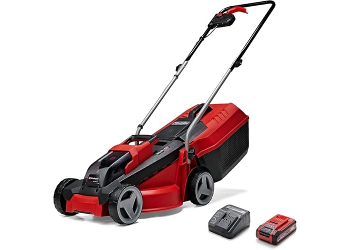 Газонокосилка аккумуляторная Einhell City GE-CM 18/30 Li Kit Power X-Change (18 В, ширина кошения 30 см, до 150 м², бесщёточная, травосборник 25 л, высота кошения 30–70 мм, аккумулятор ёмкостью 3,0 А·ч + зарядное устройство) Газонокосилка аккумуляторная Einhell City GE-CM 18/30 Li Kit Power X-Change (18 В, ширина кошения 30 см, до 150 м², бесщёточная, травосборник 25 л, высота кошения 30–70 мм, аккумулятор ёмкостью 3,0 А·ч + зарядное устройство)