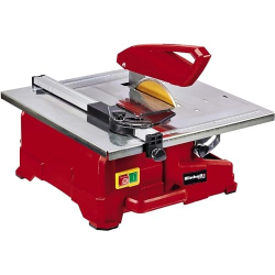 Einhell TC-TC 800 tile cutter (800 W, 2,950 rpm, tiltable stainless steel table with angle scale, adjustable angle stop, parallel stop with scale, including diamond cutting disc Ø 180)
