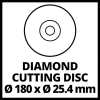 Einhell TC-TC 800 tile cutter (800 W, 2,950 rpm, tiltable stainless steel table with angle scale, adjustable angle stop, parallel stop with scale, including diamond cutting disc Ø 180)