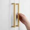 Ручка для кухни и ванной комнаты Goldenwarm золотистого оттенка – Винтаж LSJ12GD320 – Ручки для ящиков и шкафов – Нержавеющая сталь – 320 мм