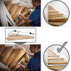 wolfcraft Stair Gauge 5210000 – Measuring tool for staircase construction – Stair template for transferring step dimensions