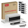 Loumaxx Magnetschnäpper, Magnetschloss, Magnetverschluss, Türmagnet, Möbelmagnet, Schranktürmagnet, Magnettürschließer, Haltemagnet (weiß)