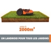 WORX Landroid WR155E Robot Tondeuse Connecté e t Intelligent, 2000 m² Surf.Max 2400 m², einfache Installation, konfigurierbar, Pente 35 %, Pluie détecteur