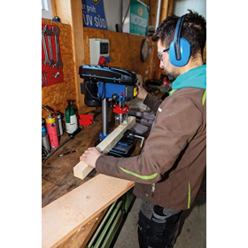 Scheppach DP16VLS - Tischbohrmaschine mit Schraubstock, 500 W, 600-2600 U/min, mit Laser