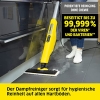 Limpiadora a vapor Kärcher SC 3 Upright EasyFix (superficie de cobertura por llenado de depósito aprox. 60 m², control de vapor de 3 etapas, articulación de boquilla, paño de microfibra para suelos con cierre de velcro)
