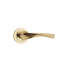 Nx interior door handles, passage door handle set with 50 mm rosette, gold-aluminum, 50 mm