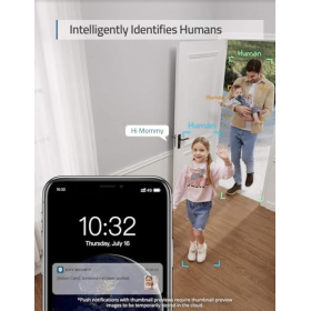 Камера eufy Security 2K для внутрішніх приміщень із панорамуванням і нахилом із штучним інтелектом для виявлення людей і тварин