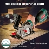 HYCHIKA – Sierra circular pequeña de 750 W con 3 hojas de sierra, profundidad de corte hasta 48 mm