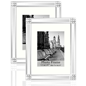 Стандартная серебряная зеркальная фоторамка Meetart 11 x 14 дюймов и 8 x 10 дюймов