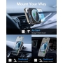 ESR 15W Magsafe Car Mount with Charging - Magnetic Wireless Charger for iPhone 16/15/14/13/12