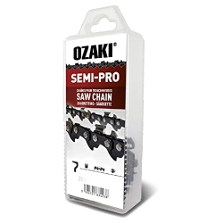 OZAKI – 3/8 LP E66 Chainsaw Chain – Semi-Pro – 1.6 mm (0.063 inch) Gauge – Half-Square Hollow Bar