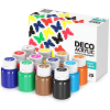7 Artist Acrylic Paint Set 12 Colors x 20 ml for Canvas Paper Stone Wood Ceramic Acrylic Paints for Artists Beginners