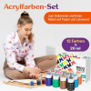 7 Artist Acrylic Paint Set 12 Colors x 20 ml for Canvas Paper Stone Wood Ceramic Acrylic Paints for Artists Beginners