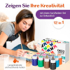 7 Artist Acrylic Paint Set 12 Colors x 20 ml for Canvas Paper Stone Wood Ceramic Acrylic Paints for Artists Beginners