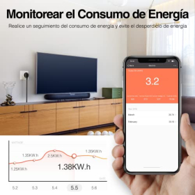 GHome Smart Plug, Mini-WLAN-Stecker, Alexa-Stecker mit Energieüberwachung, nur 2,4-G-WLAN