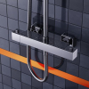 MORADO Mezclador de ducha con termostato, 2 salidas, forma cuadrada, cromado, salida superior 3/4" BSP y 1/2" BSP