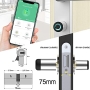 Door lock cylinder with eLinkSmart fingerprint door lock cylinder