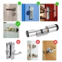 Door lock cylinder with eLinkSmart fingerprint door lock cylinder