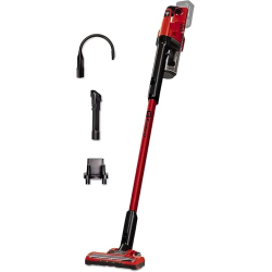 Акумуляторний вертикальний пилосос Einhell TE-SV 18 Li-Solo Power X-Change (Li-Ion, 18 В, акумуляторний пилосос без мішка, контейнер для пилу 0,6 л, технологія Cyclone, потрійна система фільтрів), червоний/чорний